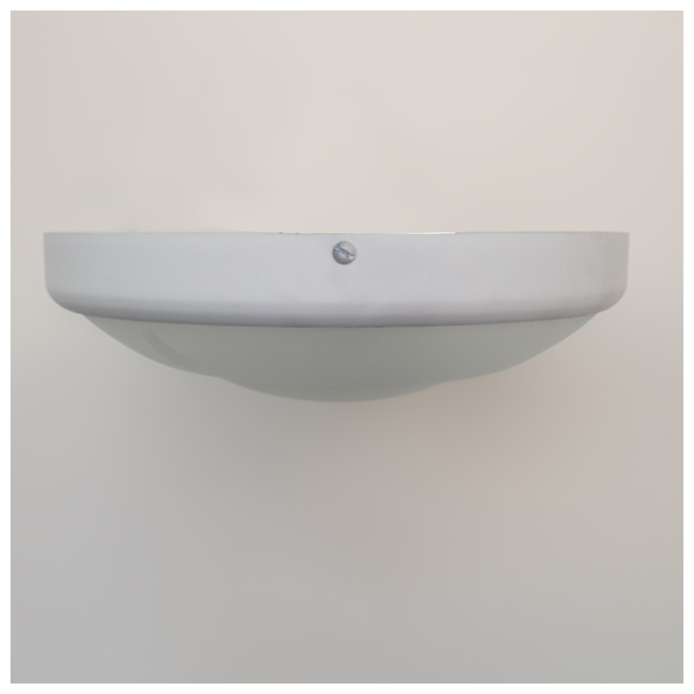 Plafon Circular De Alumínio Branco 25cm 2L