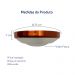 Plafon Circular De Alumínio Cobre 25cm 2L