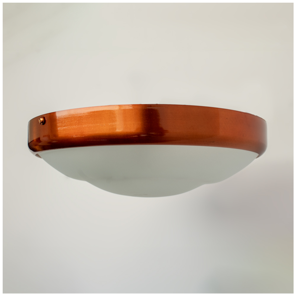 Plafon Circular De Alumínio Cobre 25cm 2L