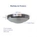 Plafon Circular De Alumínio Escovado 25cm 2L