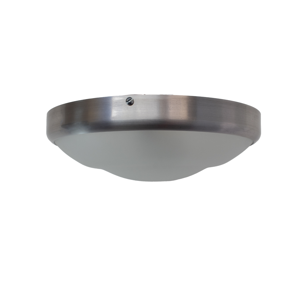 Plafon Circular De Alumínio Escovado 25cm 2L