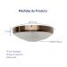 Plafon Circular De Alumínio Grafite 25cm 2L