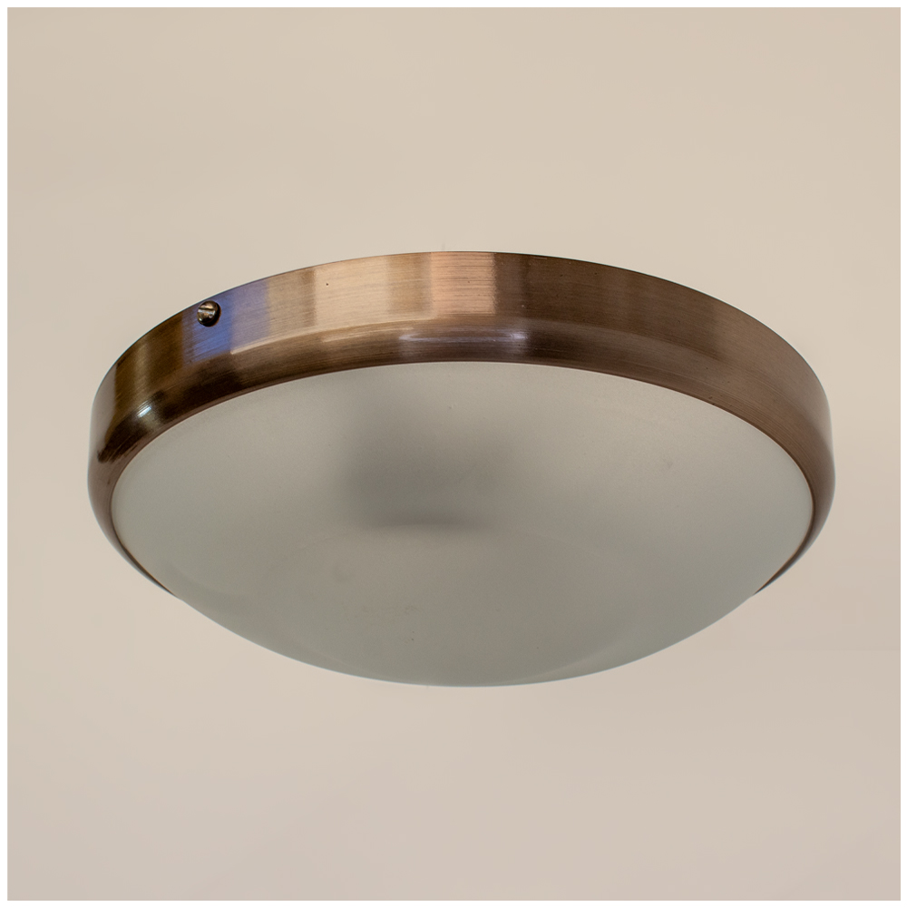Plafon Circular De Alumínio Grafite 25cm 2L