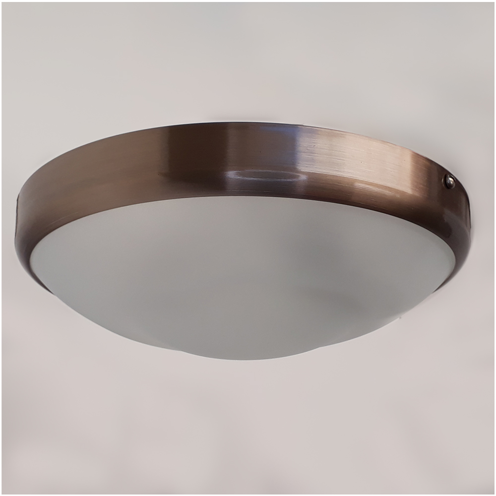 Plafon Circular De Alumínio Grafite 25cm 2L