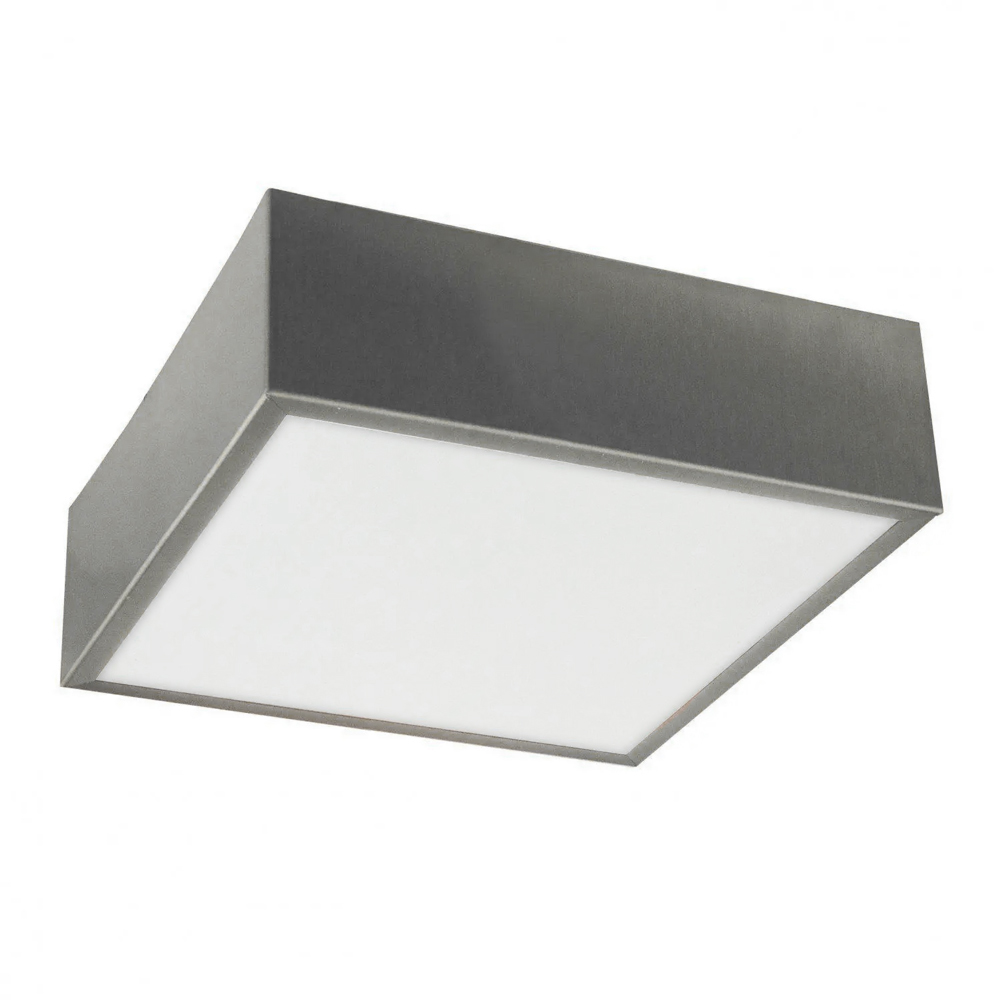 Plafon Quadrado De Alumínio Escovado 20cm