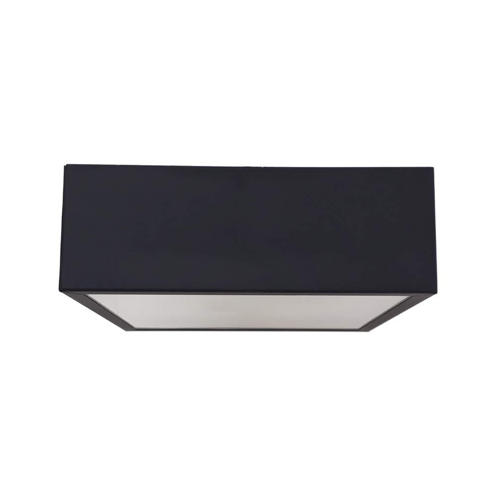 Plafon Quadrado De Alumínio Preto 20cm