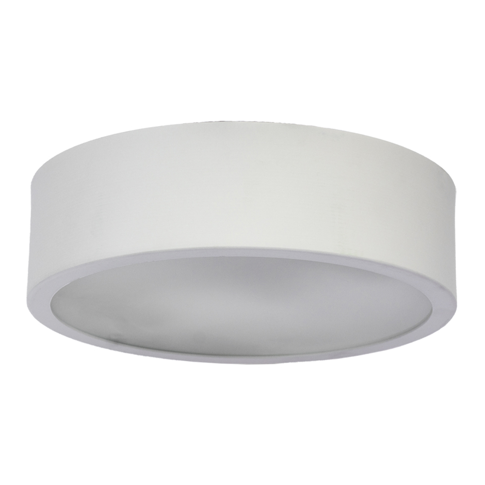 Plafon Redondo De Alumínio 35cm Branco 3L