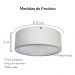 Plafon Redondo De Alumínio Branco 20cm 1L