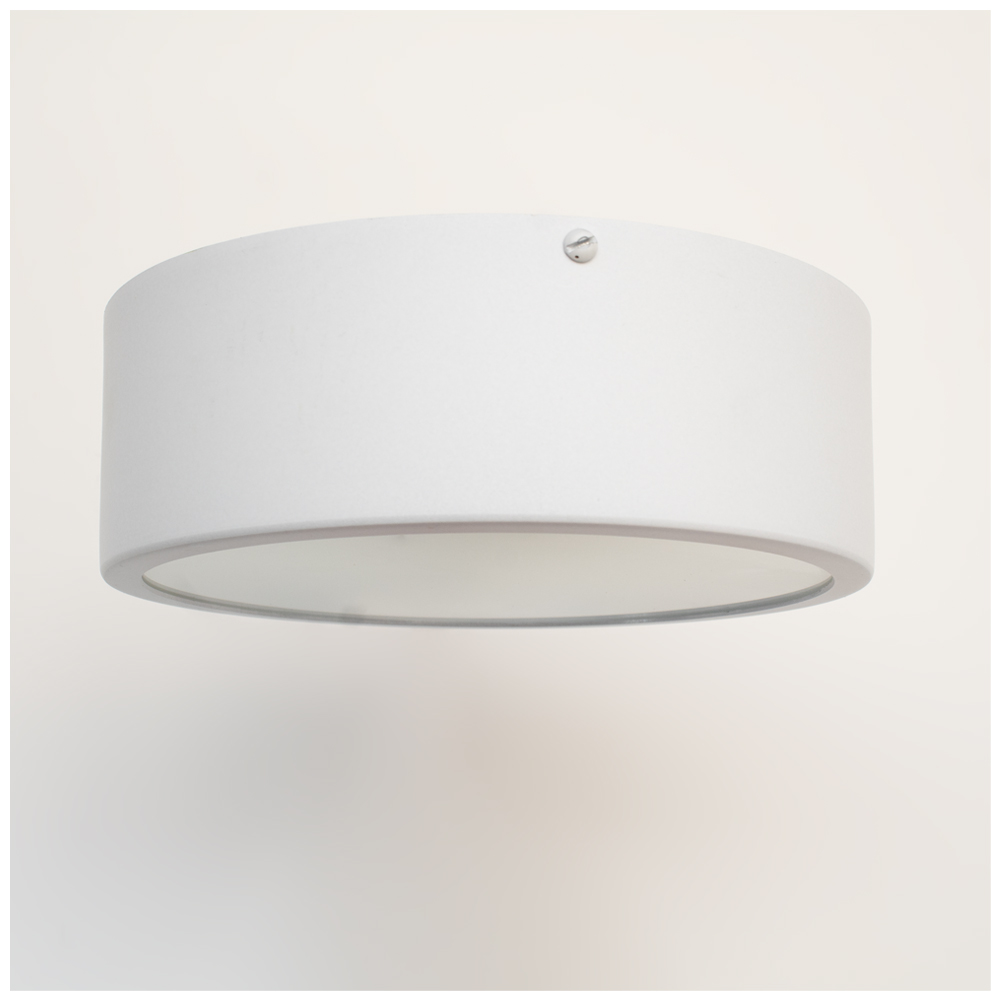 Plafon Redondo De Alumínio Branco 20cm 1L