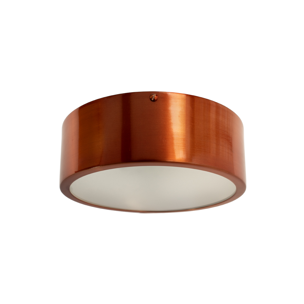 Plafon Redondo De Alumínio Cobre 20cm 1L
