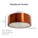 Plafon Redondo De Alumínio Cobre 20cm 1L