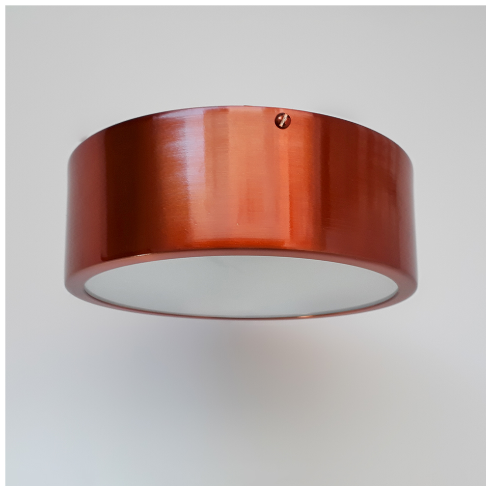 Plafon Redondo De Alumínio Cobre 20cm 1L