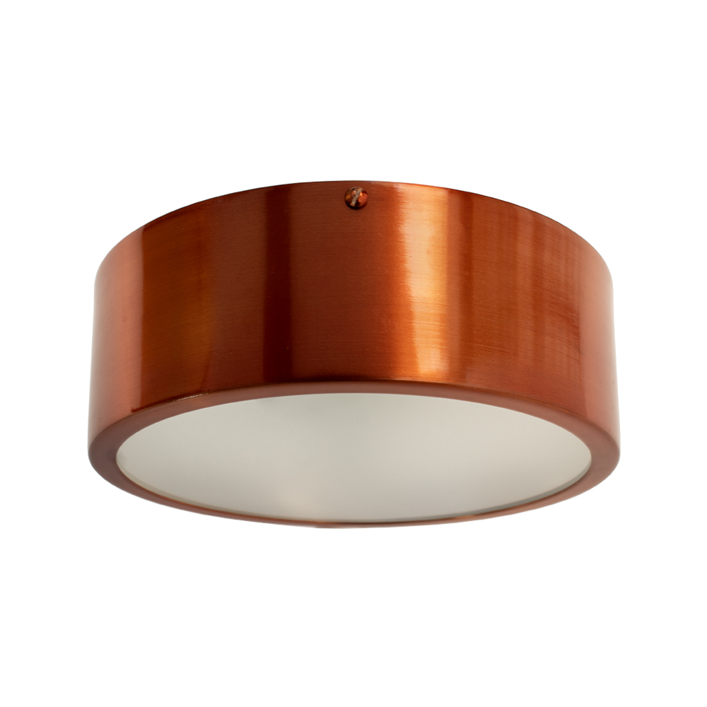 Plafon Redondo De Alumínio Cobre 20cm 1L