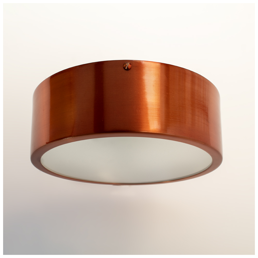 Plafon Redondo De Alumínio Cobre 20cm 1L