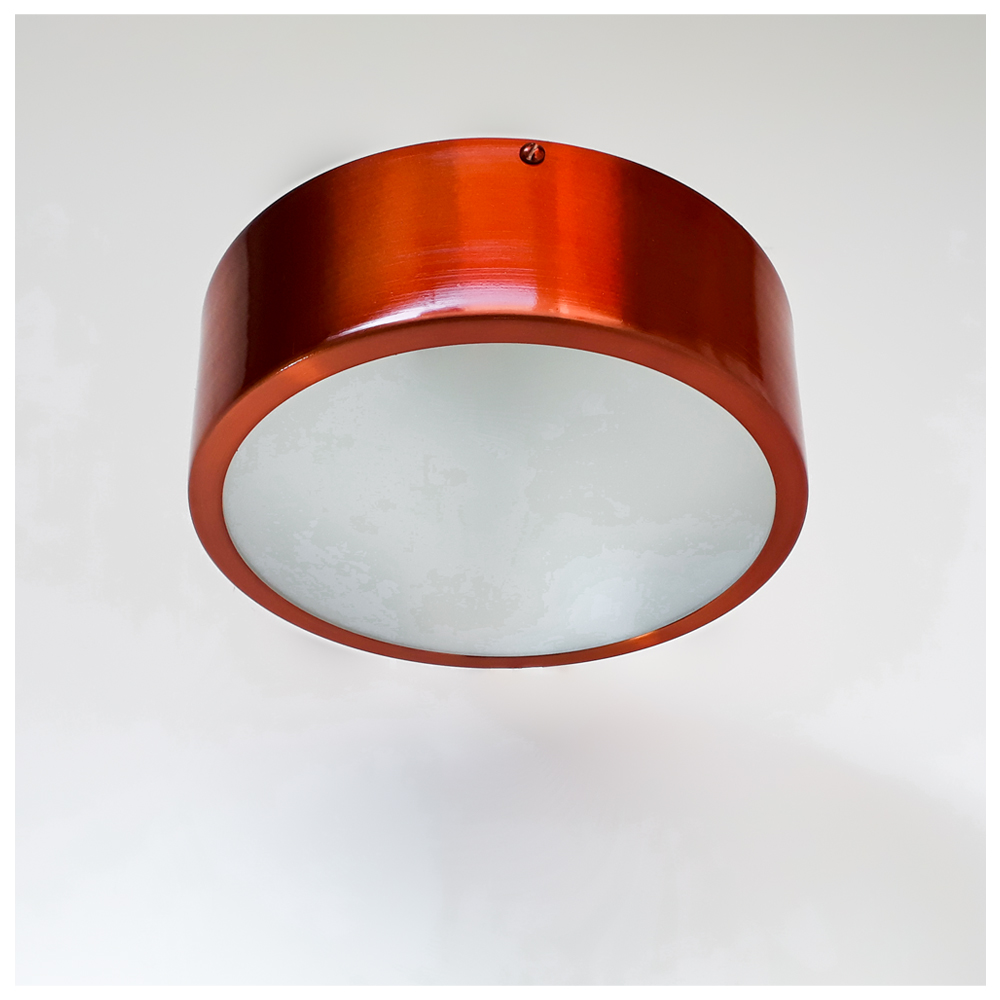 Plafon Redondo De Alumínio Cobre 20cm 1L