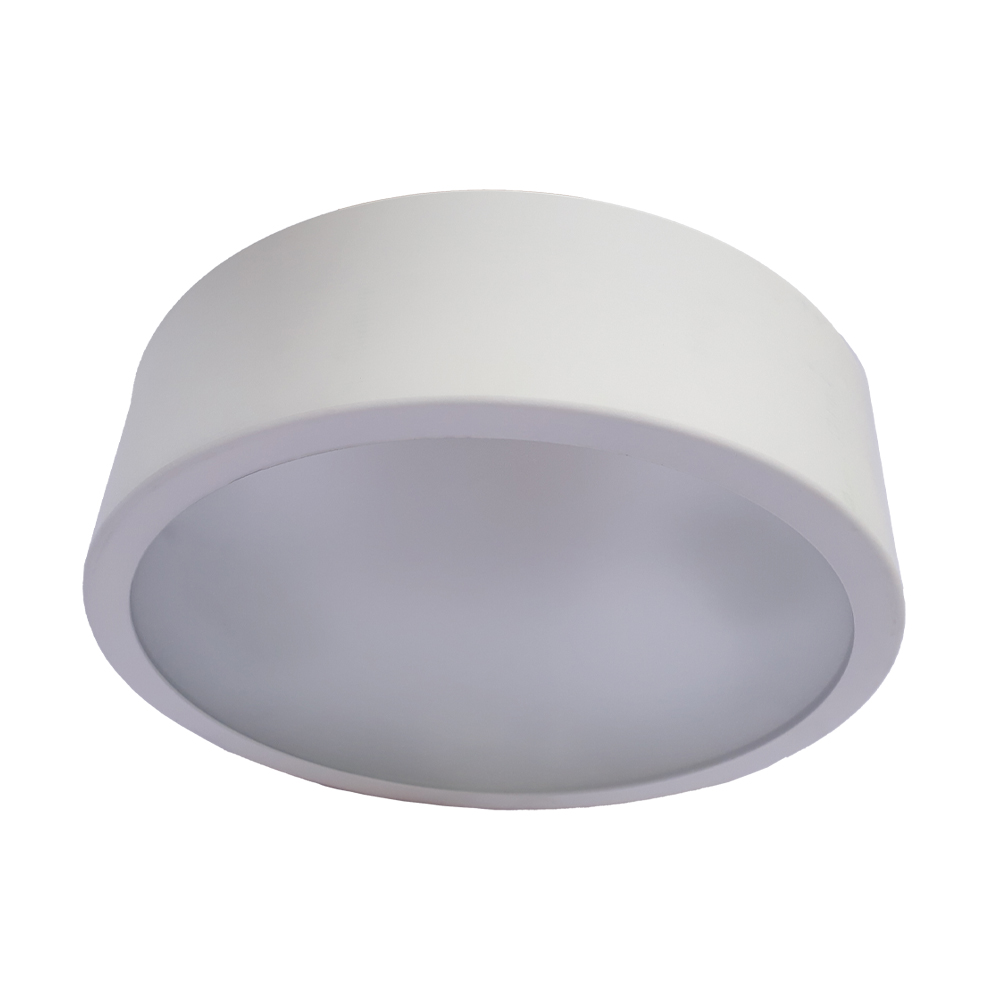 Plafon Redondo De Aluminio Branco 25cm 2L