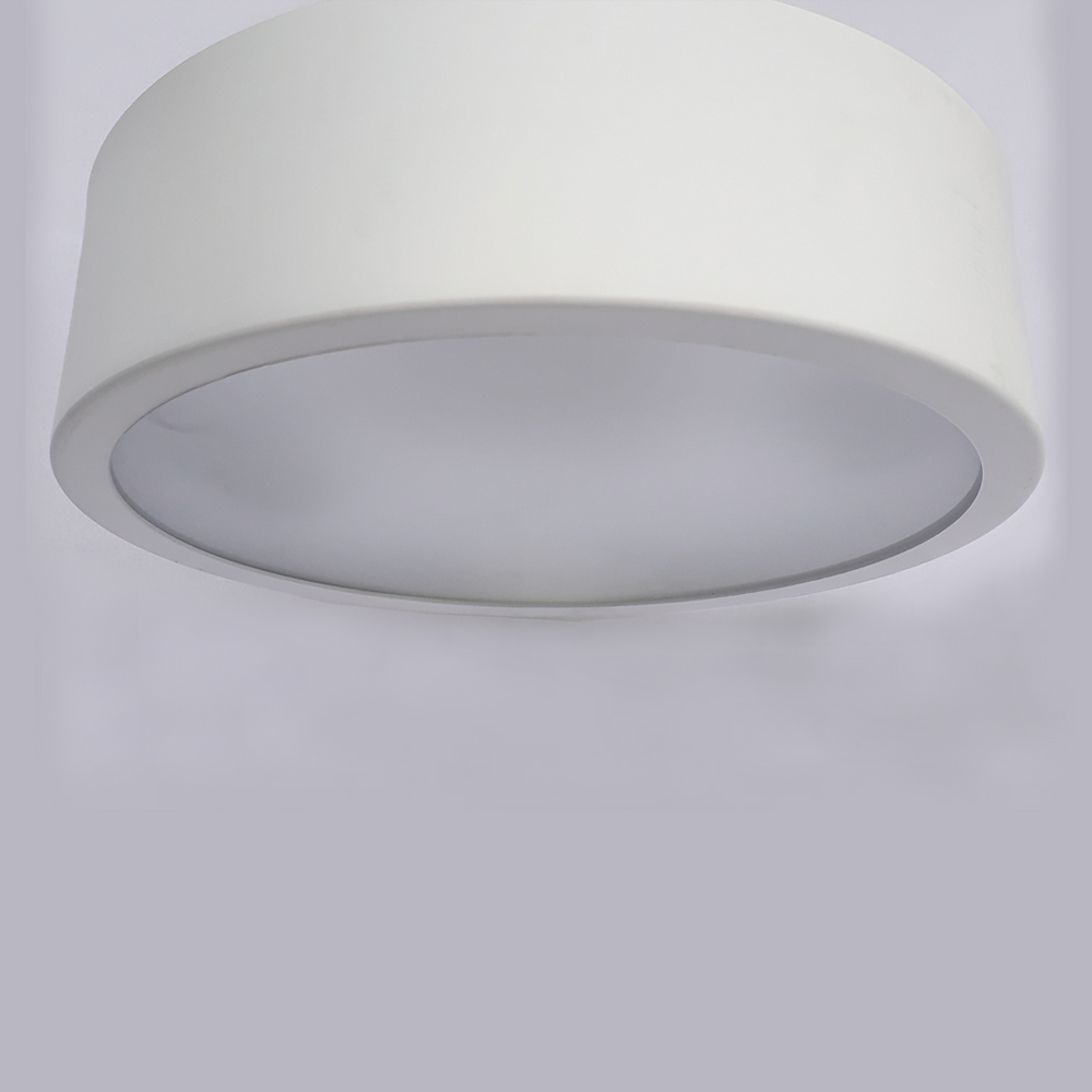 Plafon Redondo De Aluminio Branco 25cm 2L