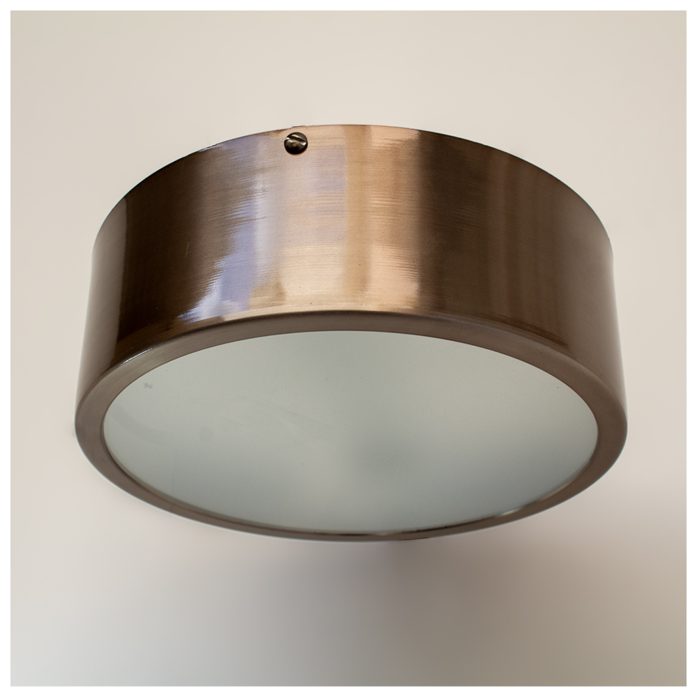 Plafon Redondo De Aluminio Grafite 20cm 1L