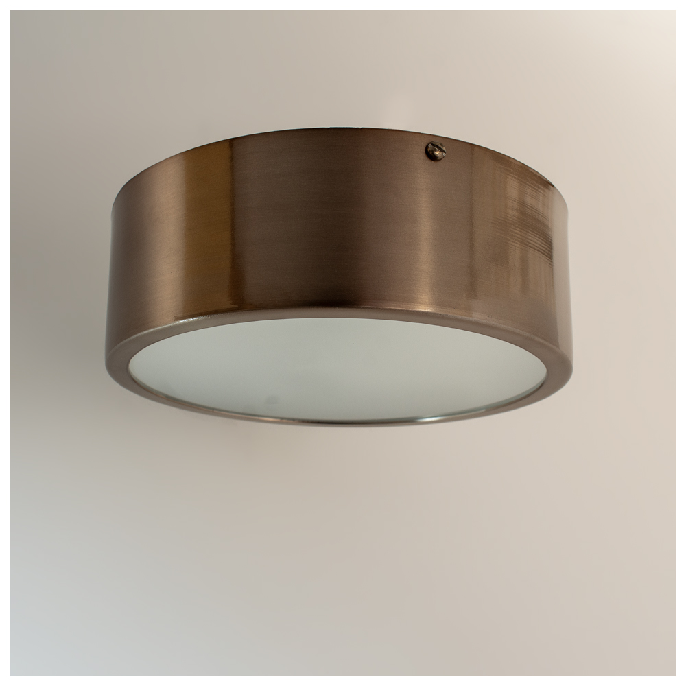Plafon Redondo De Aluminio Grafite 20cm 1L