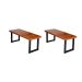 Banco 2 Lugares Capri Marrom e Preto 130 cm
