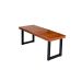 Banco 2 Lugares Capri Marrom e Preto 130 cm
