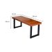 Banco 2 Lugares Capri Marrom e Preto 130 cm