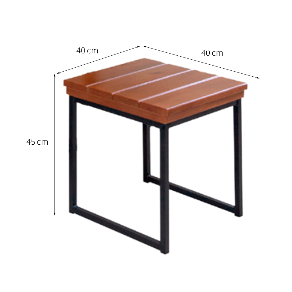 Conjunto com 2 Bancos Capri Marrom e Preto