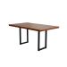 Conjunto de Mesa de Jantar Retangular com 4 Bancos Capri Marrom e Preto