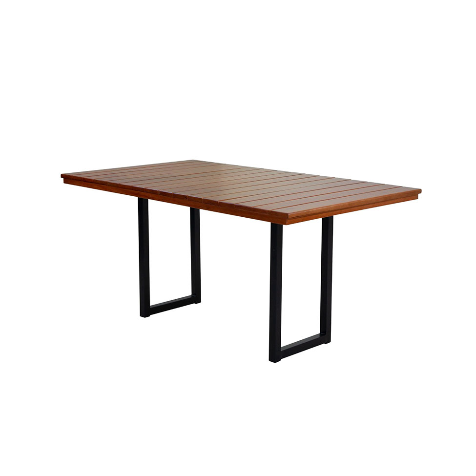 Conjunto de Mesa de Jantar Retangular com 4 Bancos Capri Marrom e Preto