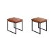 Conjunto de Mesa de Jantar Retangular com 4 Bancos Capri Marrom e Preto