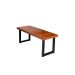 Conjunto de Mesa de Jantar Retangular com 4 Bancos Capri Marrom e Preto
