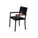 Conjunto de Mesa de Jantar Retangular e 6 Cadeiras Madri Preto e Marrom