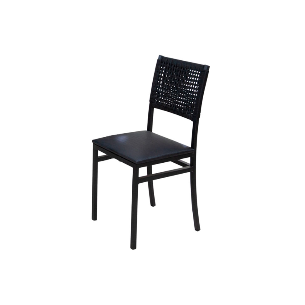 Conjunto de Mesa de Jantar Retangular e 6 Cadeiras Madri Preto e Marrom