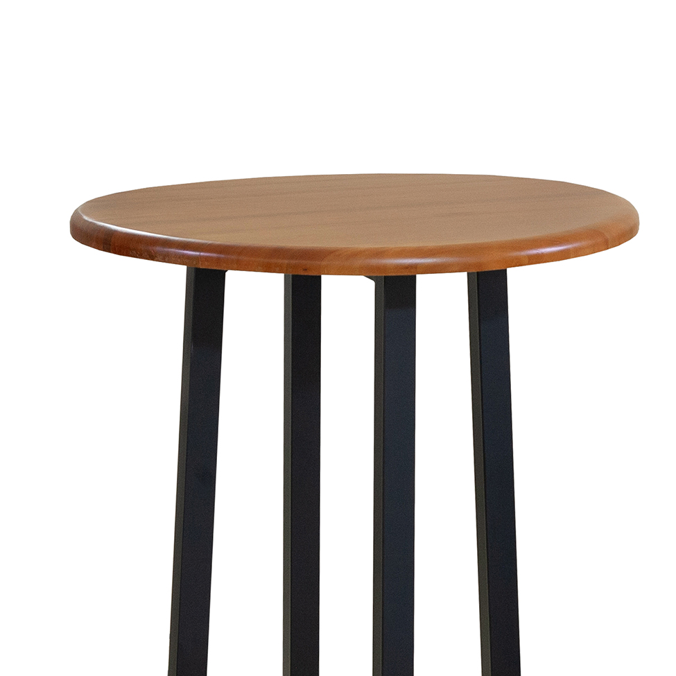 Mesa Bistrô Redonda Pisa Marrom e Preta