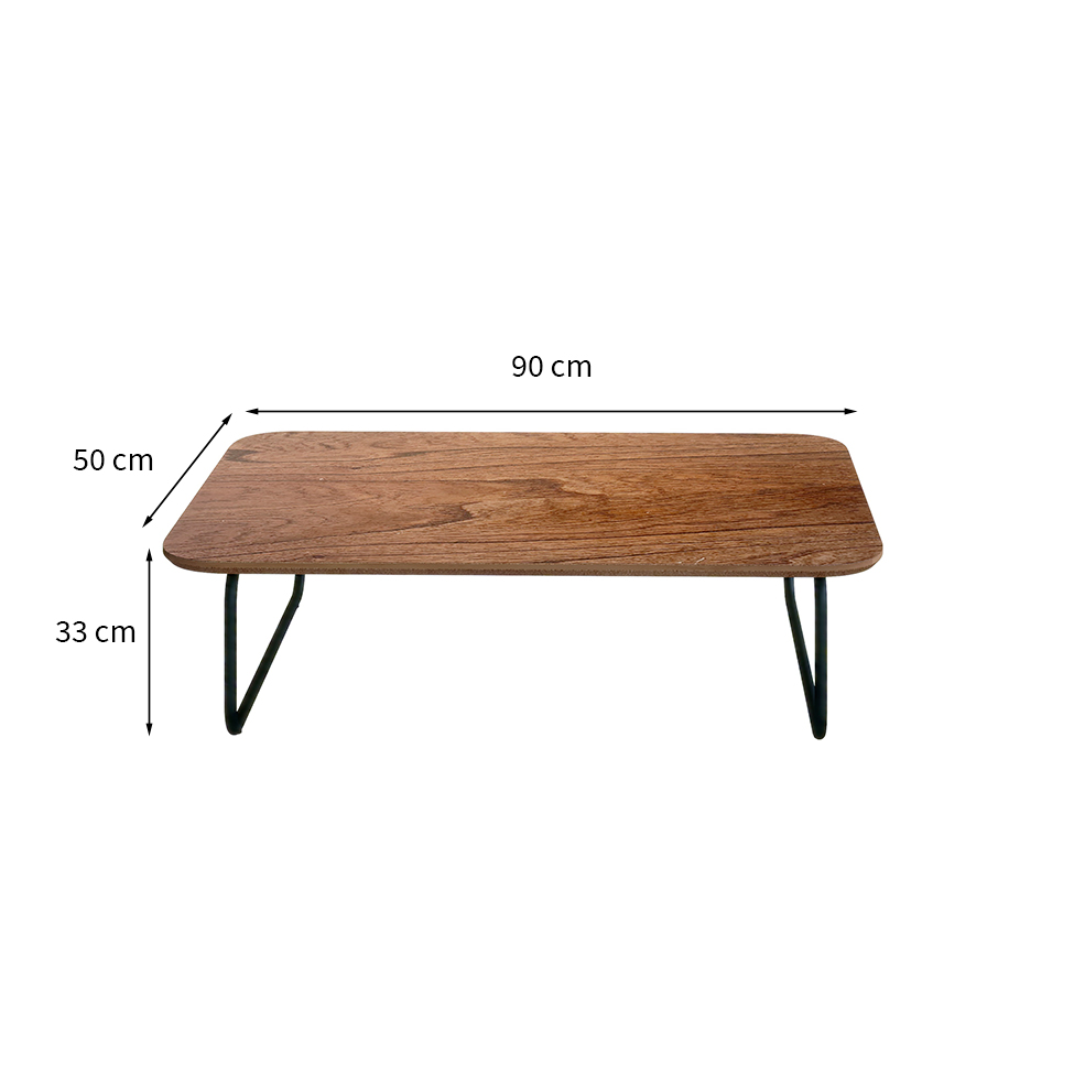 Mesa de Centro Retangular Roma Cinamomo e Preta