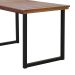 Mesa de Jantar Retangular Itália Marrom e Preta 120 cm