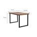 Mesa de Jantar Retangular Itália Marrom e Preta 120 cm