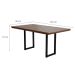Mesa de Jantar Retangular Itália Marrom e Preta 160 cm