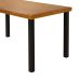 Mesa de Jantar Retangular Pisa Marrom e Preta 160 cm