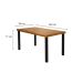 Mesa de Jantar Retangular Pisa Marrom e Preta 160 cm