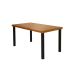 Mesa de Jantar Retangular Pisa Marrom e Preta 200 cm