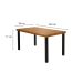 Mesa de Jantar Retangular Pisa Marrom e Preta 200 cm