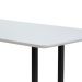 Mesa de Jantar Retangular com Tampo de Vidro Itália Branca e Preta 160 cm