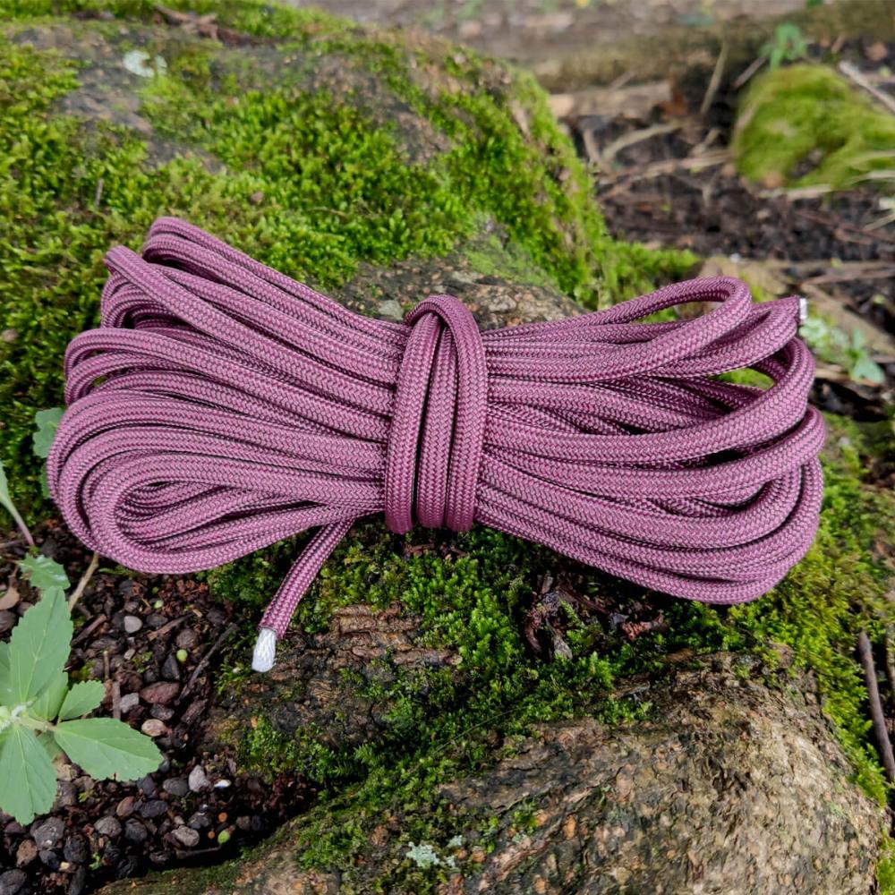 Paracord 750 Libras 5mm 387kg Corda de Sobrevivência Resistente 10 Metros Vinho