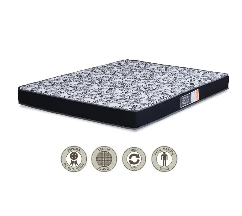 Colchão Classic D33 Casal Inteiro Espuma Dupla Face Selo Inmetro 1,38x1,88x14