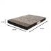 Colchão D28 Casal 138x188x14 Marrom 100% Espuma Ly