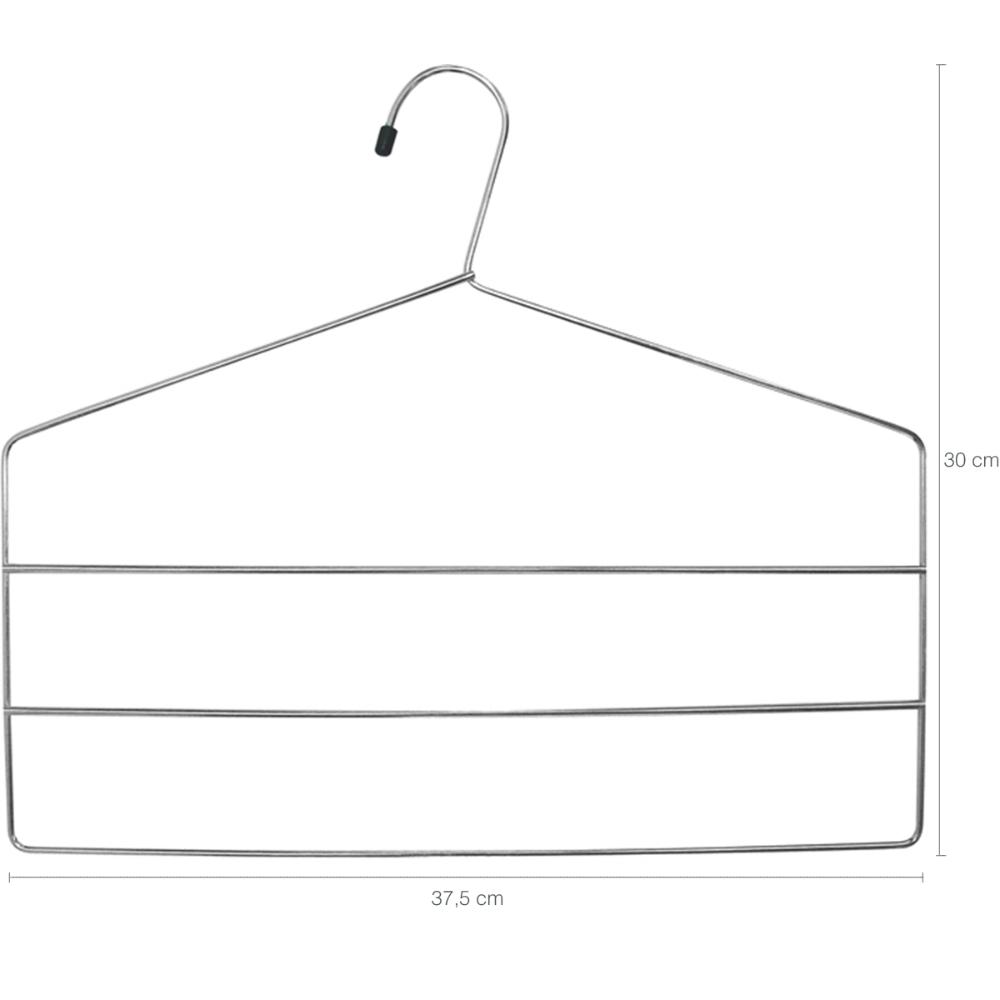 10 Cabides para Roupas Calceiros Cabide Calça Triplo Cromado
