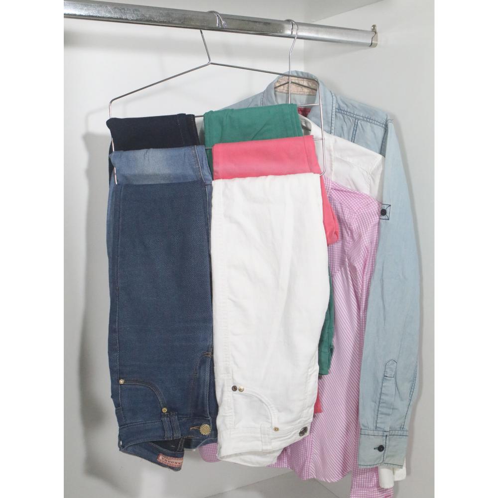 10 Cabides para Roupas Calceiros Cabide Calça Triplo Cromado