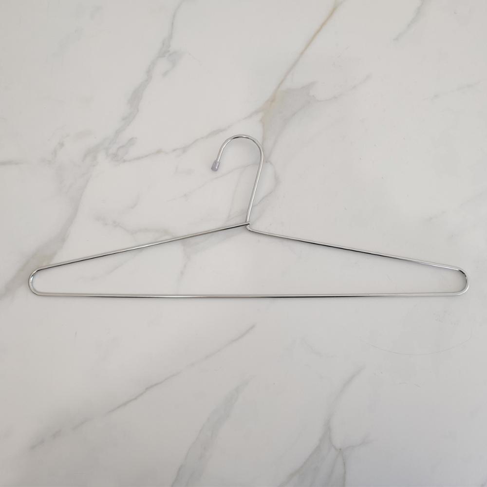 Cabide Cromado de Roupa Unitário Simples para Guarda Roupas Closets Passerini