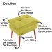 Kit 2 Puff Puf Opall Pes Palito 55x40cm Suede Amarelo MPassos